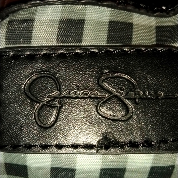 Jessica Simpson Patent Animal Print Clutch - Picture 8 of 8